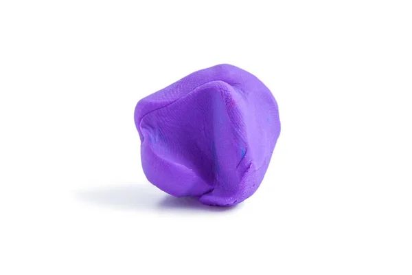 Фиолетовый Пластилин Шар Изолированы Белом Фоне — стоковое фото