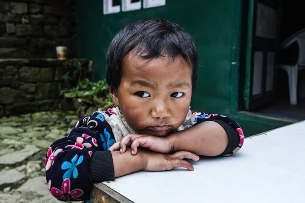 Himalayas Région Everest Nepal Octobre 2018 Portrait Une Népalaise Près — Photo