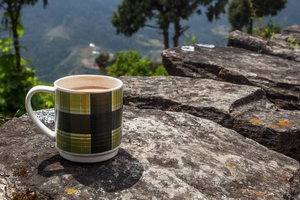 Tea Cup Nepal Himalayan Mountains — Stock Photo, Image