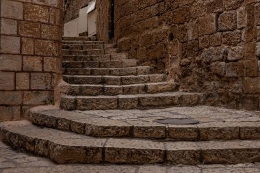 Tel Aviv 'deki taş şehir Jaffa' sında antik merdivenler