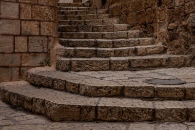 Tel Aviv 'deki taş şehir Jaffa' sında antik merdivenler