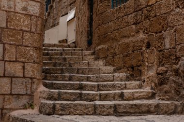 Tel Aviv 'deki taş şehir Jaffa' sında antik merdivenler