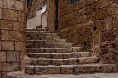 Tel Aviv 'deki taş şehir Jaffa' sında antik merdivenler