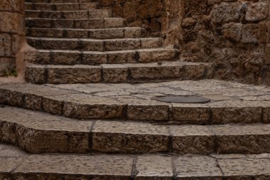 Tel Aviv 'deki taş şehir Jaffa' sında antik merdivenler
