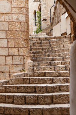 Tel Aviv 'deki taş şehir Jaffa' sında antik merdivenler