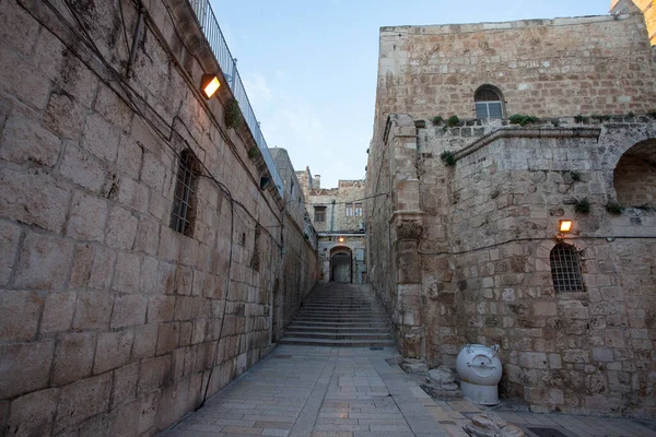 Antiguo Callejón Christian Quarter Jerusalén —  Fotos de Stock