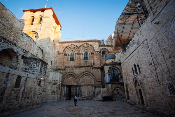 Uitzicht Hoofdingang Kerk Van Het Heilig Graf Oude Stad Van — Stockfoto