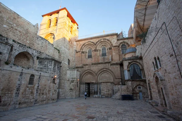 Uitzicht Hoofdingang Kerk Van Het Heilig Graf Oude Stad Van — Stockfoto