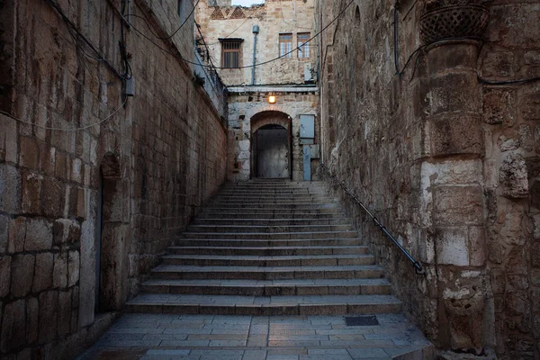 Oude Steeg Het Christelijke Kwartier Jeruzalem — Stockfoto