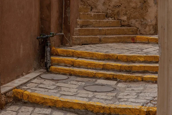 Αρχαία Σκάλα Στην Παλιά Πέτρινη Πόλη Jaffa Στο Τελ Αβίβ — Φωτογραφία Αρχείου