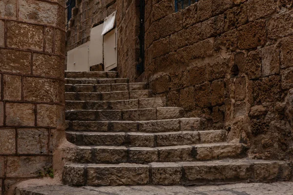 Стародавні Сходи Старовинному Кам Яному Місті Яффа Тель Авіві — стокове фото
