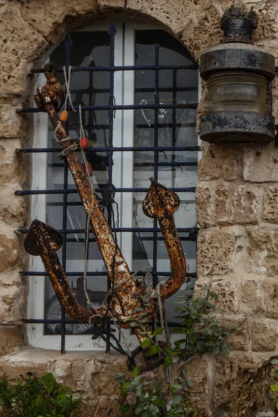 Portas Janela Pedra Cidade Velha Jaffa Tel Aviv — Fotografia de Stock