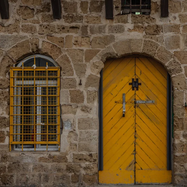 Stenen Oude Stad Jaffa Tel Aviv Deuren Ramen — Stockfoto