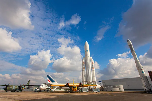 Paris França Outubro 2016 Demonstração Tecnologia Espacial Foguete Espacial Eads — Fotografia de Stock