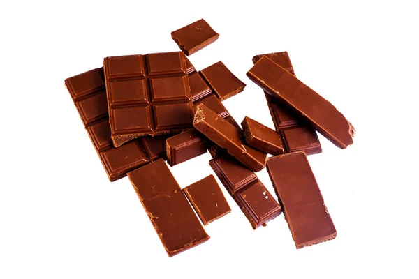 Leche Fresca Chocolatada Aislada Blanco —  Fotos de Stock