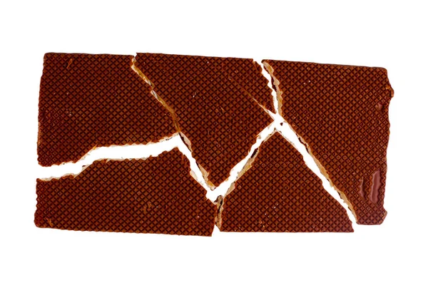Dunkle Vollmilchschokolade Mit Kokosfüllung Isoliert — Stockfoto