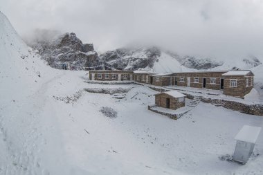 Thorong La, Nepa 'daki ana kampı geç.