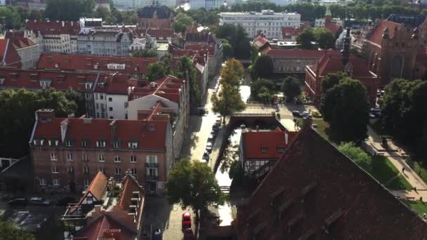 Pologne Août 2017 Paysage Urbain Avec Des Toits Rouges Dans — Video