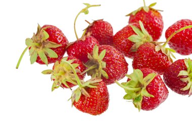 Parlak kırmızı vitaminli çilek, izole edilmiş.