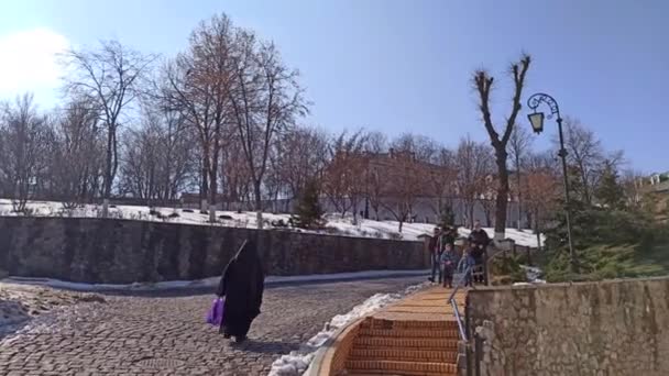 Κίεβο Ουκρανία Μαρτίου 2020 Πρώιμη Άνοιξη Αστικό Τοπίο Κίεβο Pechersk — Αρχείο Βίντεο