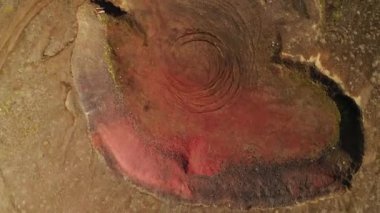 İzlanda hava aracı tarafından çekilen görüntüler. Hveraronf 'ta aktif volkanizmanın olduğu bir bölgede güzel bir manzara.