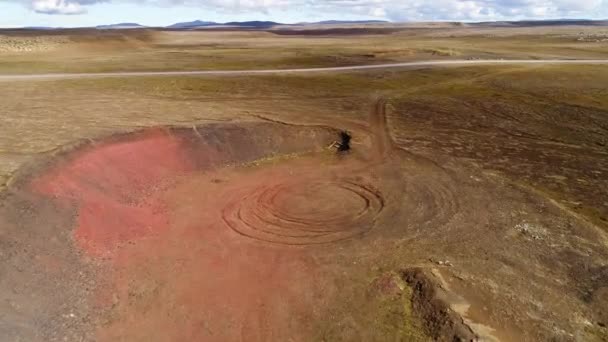Ландшафт Червоної Землі Ісландії Вулканічний — стокове відео