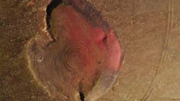 Paysager Terre Rouge Islande Volcanique — Video