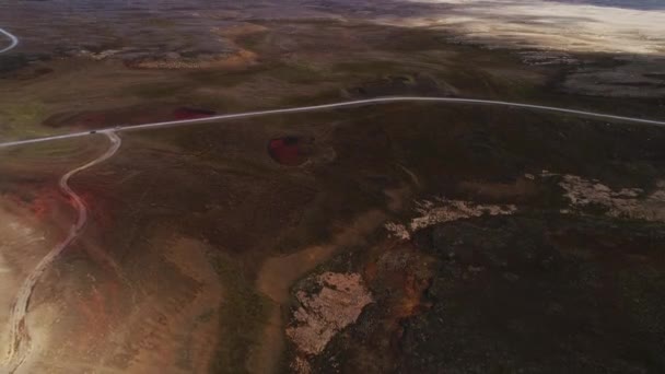 Paysager Terre Rouge Islande Volcanique — Video