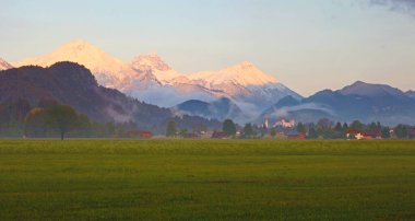 Bavyera 'da Alpler, Almanya, şafak vakti