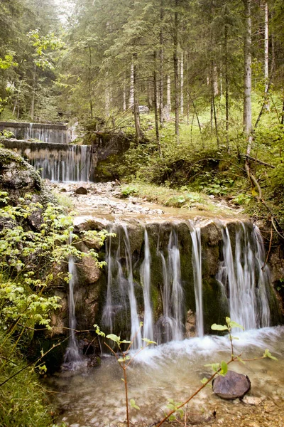 Toller Wasserfall Den Alpen — Stockfoto