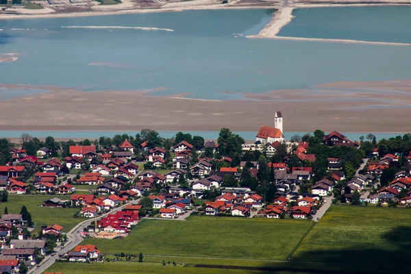 Alpen Met Meer Het Dal Beieren Duitsland — Stockfoto