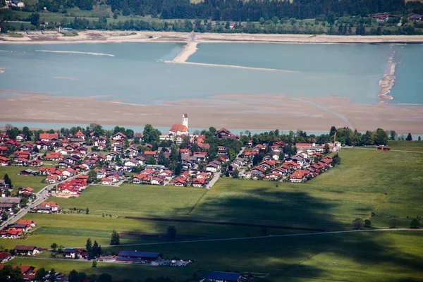 Alpen Met Meer Het Dal Beieren Duitsland — Stockfoto