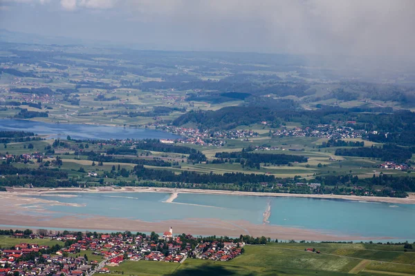 Alperna Med Sjö Dalen Bayern Tyskland — Stockfoto