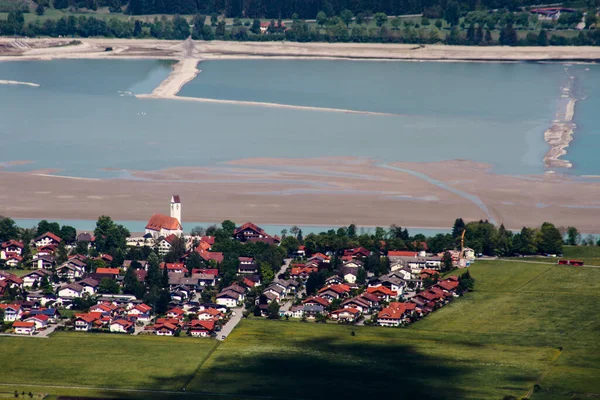 Alpen Met Meer Het Dal Beieren Duitsland — Stockfoto