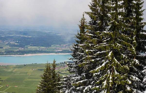 Almanya Nın Bavyera Şehrinde Göllü Alp Dağları — Stok fotoğraf