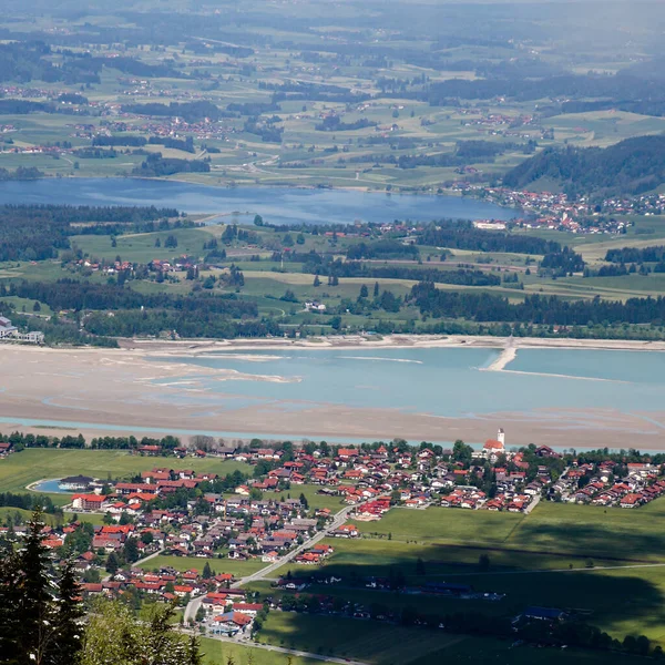 Alperna Med Sjö Dalen Bayern Tyskland — Stockfoto