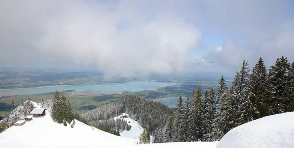 Alpen Met Meer Het Dal Beieren Duitsland — Stockfoto