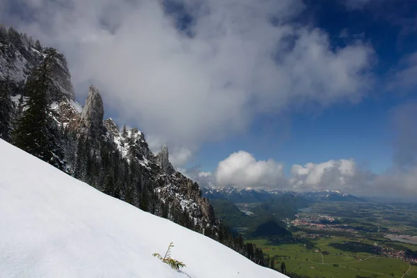 Almanya Nın Bavyera Şehrinde Göllü Alp Dağları — Stok fotoğraf