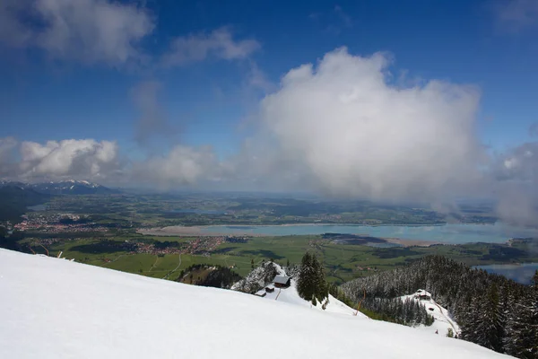 Alp Montanhas Com Lago Vale Baviera Alemanha — Fotografia de Stock