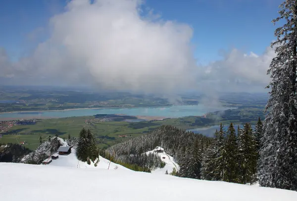 Alpes Con Lago Valle Baviera Alemania —  Fotos de Stock