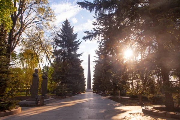 Kiev Ukraina Maj 2021 Minnesmärke Obelisk Park Evig Ära Kiev — Stockfoto