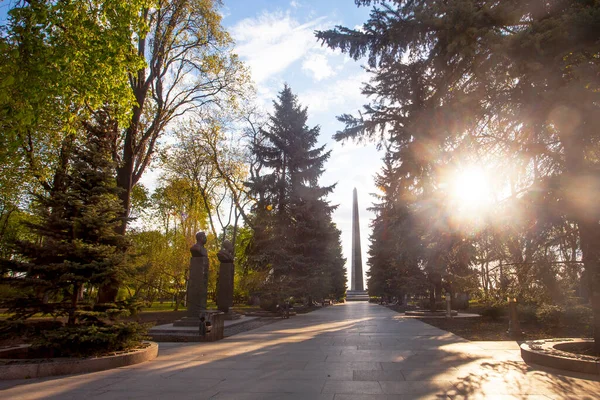 Kiev Ukraina Maj 2021 Minnesmärke Obelisk Park Evig Ära Kiev — Stockfoto
