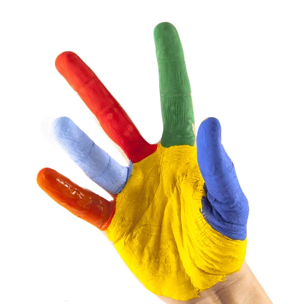 Colorful hand — Stock Photo, Image