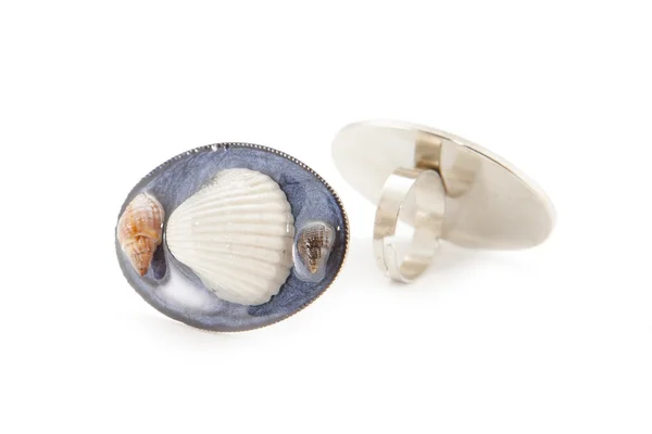 Handmade rings in resin — Stock Photo, Image