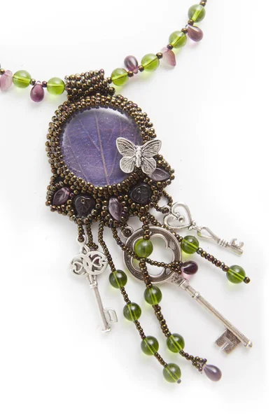 Handmade necklace — Stock Photo, Image