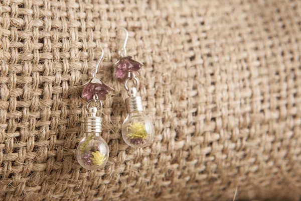 Handmade earrings — Stock Photo, Image