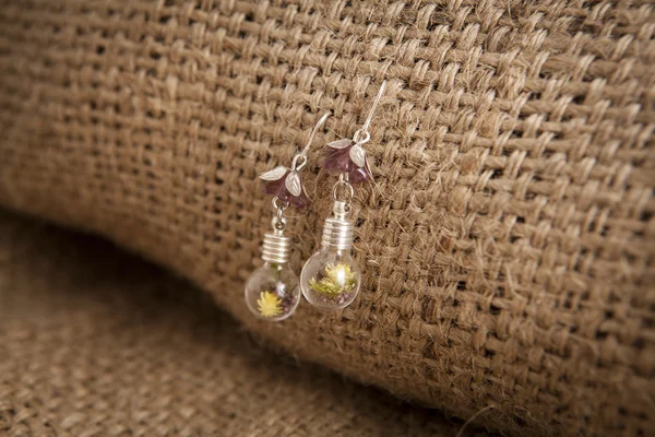 Handmade earrings — Stock Photo, Image