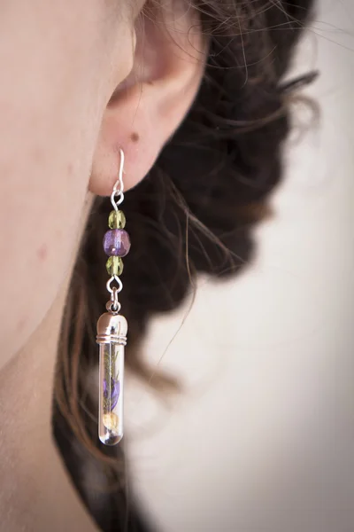 Handmade earrings — Stock Photo, Image