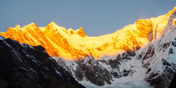 Annapurna Atardecer pico sur — Foto de Stock