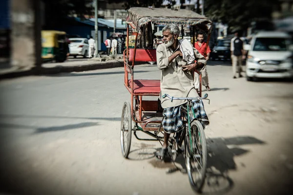 Reggel street Old Delhi — Stock Fotó